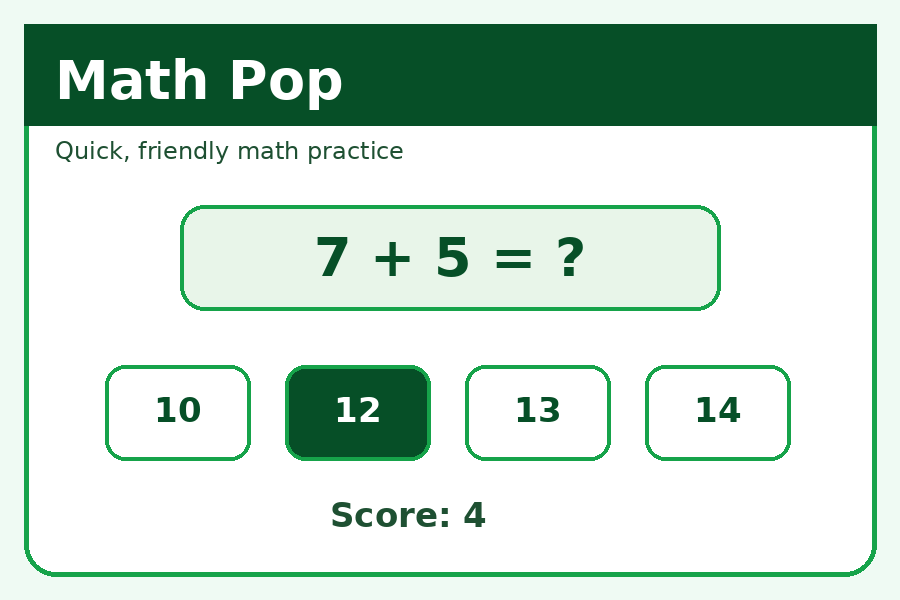 Math Pop game picture