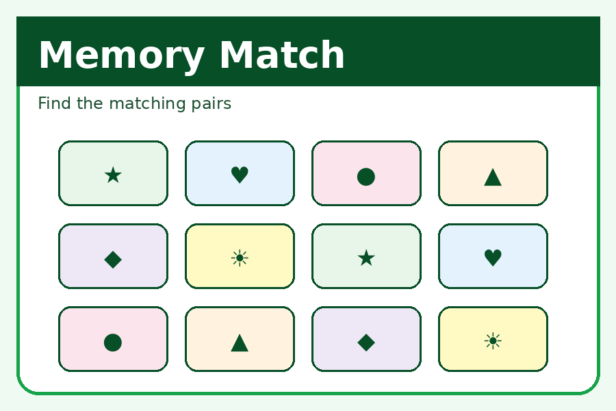 Memory Match game picture
